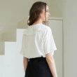 【OUWEY 歐薇】甜美氣質造型刺繡領片純棉上衣(白色；S-M；3232161256)