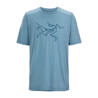 【Arcteryx 始祖鳥官方直營】男 Ionia Logo 羊毛短袖圓領衫(快樂藍)