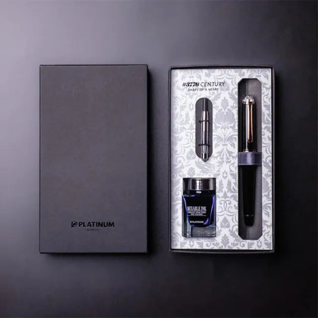 【PLATINUM 白金】#3776 限量版 心形 14K 鋼筆墨水禮盒(Century)