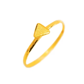 【金品坊】黃金戒指極簡主義三角 0.39錢±0.03(純金999.9、純金戒指、簡約戒指)