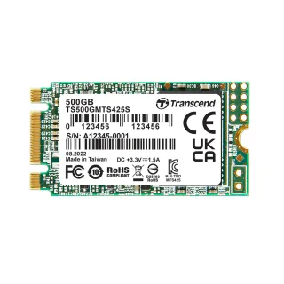 【Transcend 創見】MTS425S 500G M.2 2242 SATA Ⅲ SSD固態硬碟(TS500GMTS425S)