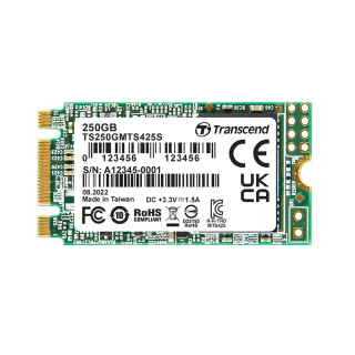 【Transcend 創見】MTS425S 250G M.2 2242 SATA Ⅲ SSD固態硬碟(TS250GMTS425S)
