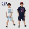 【GAP】男童裝 Logo鬆緊短褲 厚磅密織水洗棉系列-多色可選(663613)