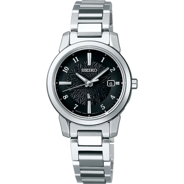 【SEIKO 精工】LUKIA 太陽能 電波對時 鈦金屬 黑面女腕錶-28m/SK027(SSQV081J/1B35-0AN0D)