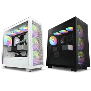 【NZXT 恩傑】H7 Flow RGB ATX 玻璃側透電腦機殼(5V SYNC同步/內建核心扇x3/靜音扇x1)
