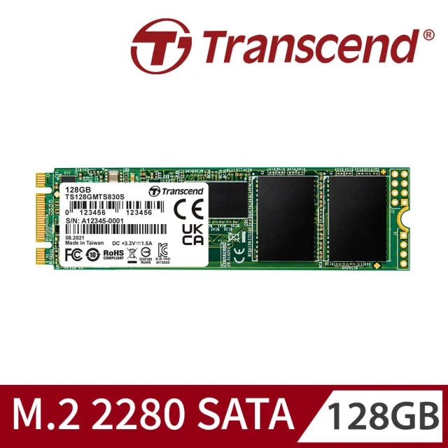【Transcend 創見】MTS830S 128GB M.2 2280 SATA Ⅲ SSD固態硬碟(TS128GMTS830S)