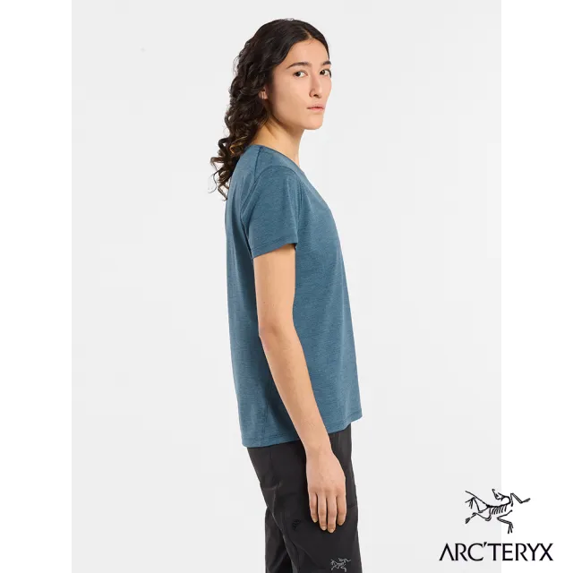 【Arcteryx 始祖鳥】女 Taema 快乾短袖圓領衫(寧靜雜綠)
