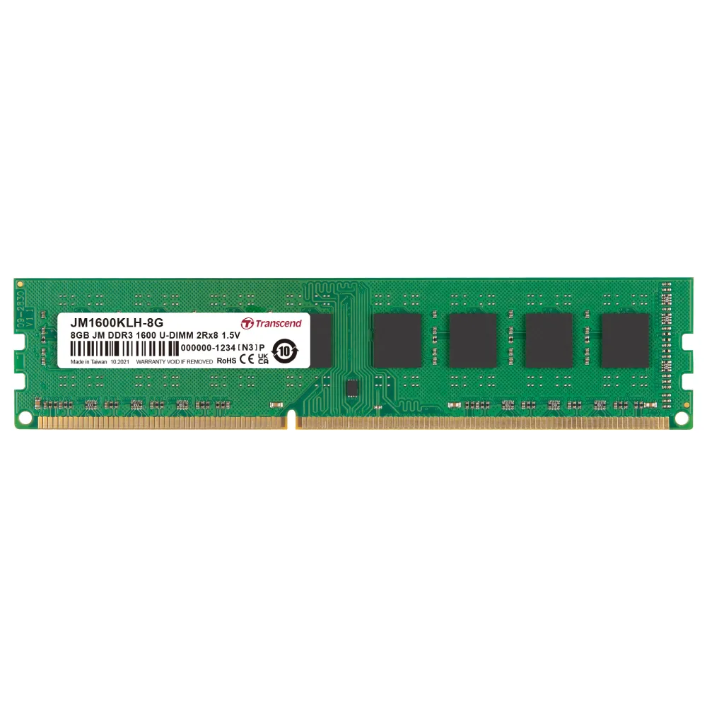 【Transcend 創見】JetRam DDR3 1600 8GB 桌上型記憶體(JM1600KLH-8G)