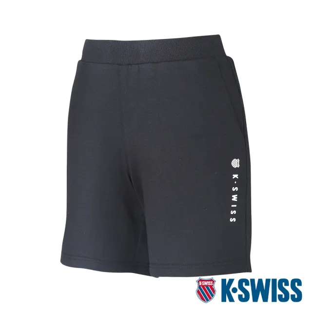 【K-SWISS】棉質短褲 Sweat  Shorts-女-黑(198057-008)