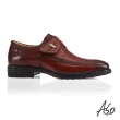 【A.S.O 阿瘦集團】頂級氣墊鞋活氧系列綿羊皮黏帶紳士氣墊鞋(茶色)