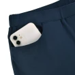 【ILEY 伊蕾】萊賽爾纖維彈性造型排釦修身褲(深藍色；M-2L；1232026327)