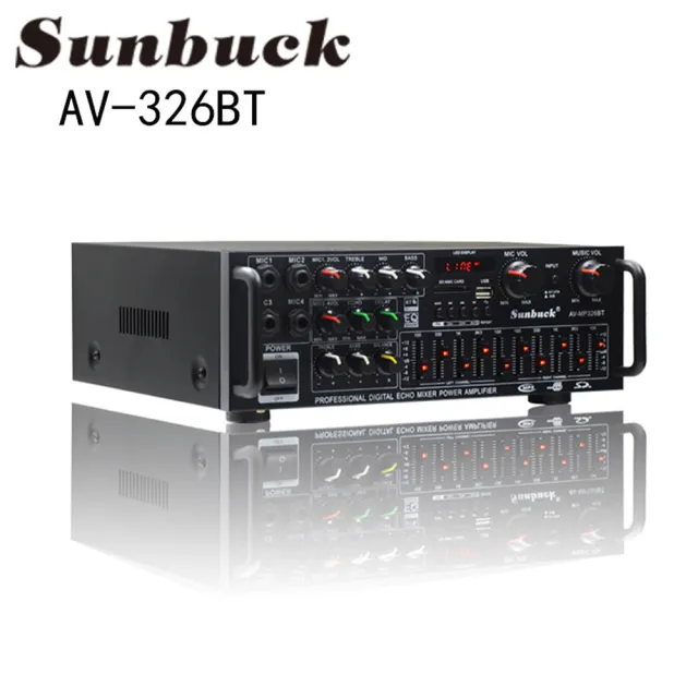 【SUNBUCK/山宇】12V廣場舞車載戶外兩用功放機(326/功放機/擴大機/大功率藍芽EQ均衡器)