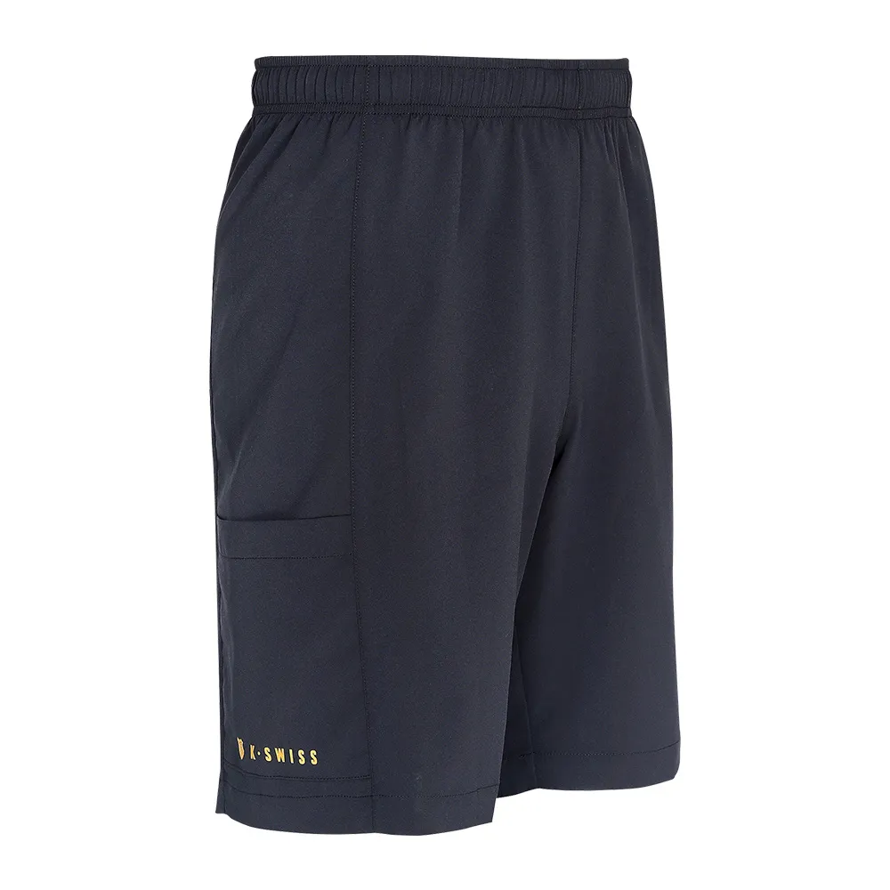 【K-SWISS】運動短褲 Active Dobby Shorts-男-黑(108065-008)