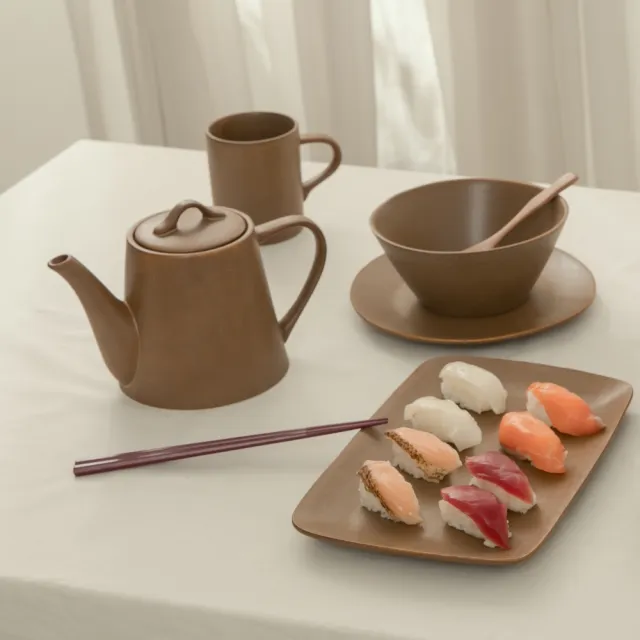 【YU Living 信歐傢居】歐式陶瓷手作壓紋窯變釉茶壺馬克杯組 壺960ml 杯380ml(一壺二杯/2色可選/壺x1.杯x2)