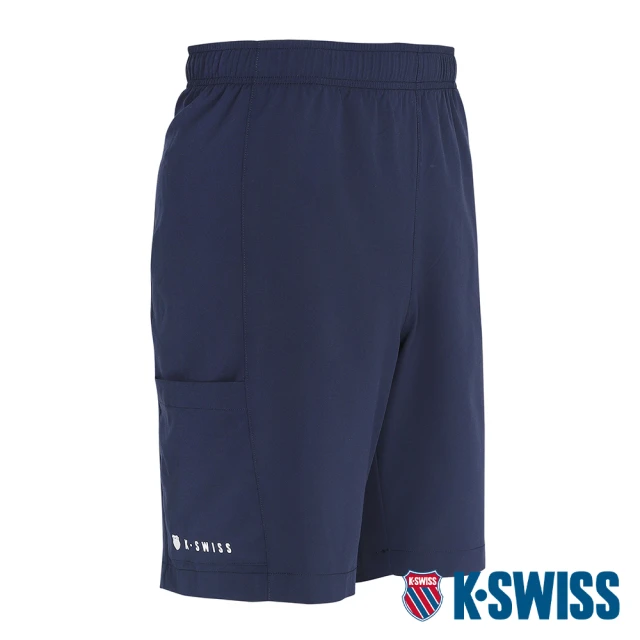 【K-SWISS】運動短褲 Active Dobby Shorts-男-藍(108065-426)