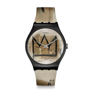 【SWATCH】UNTITLED BY JEAN-MICHEL BASQUIAT 經典手錶/藝術聯名錶/男錶/女錶/瑞士製造 SUOZ355(41mm)