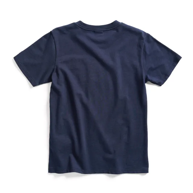 【EDWIN】男裝 露營系列 富士山腳營地LOGO印花短袖T恤(丈青色)