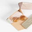 【Premium Authentic】PA．折疊收納皮革眼鏡盒-香檳系列任選-附彩盒(PA 真皮 眼鏡盒 摺疊收納 質感小物)