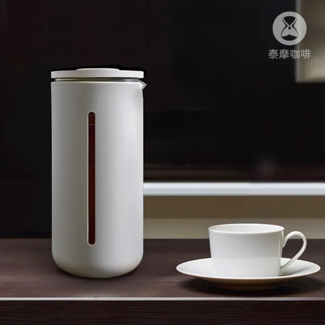 【TIMEMORE 泰摩】泰摩咖啡 小U法壓壺-白色(耐熱玻璃 食品級矽膠)