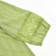 【ILEY 伊蕾】氣質紋理織紋綁帶萊賽爾上衣(綠色；M-XL；1231011002)