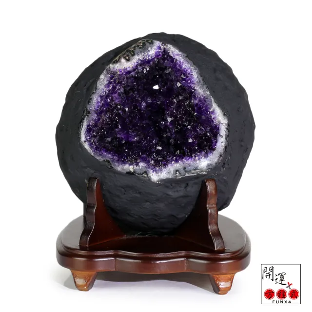 【開運方程式】艷紫圓烏拉圭錢袋子紫晶洞AGU522(3.58公斤豔紫湛藍紫水晶 風水開運擺飾)