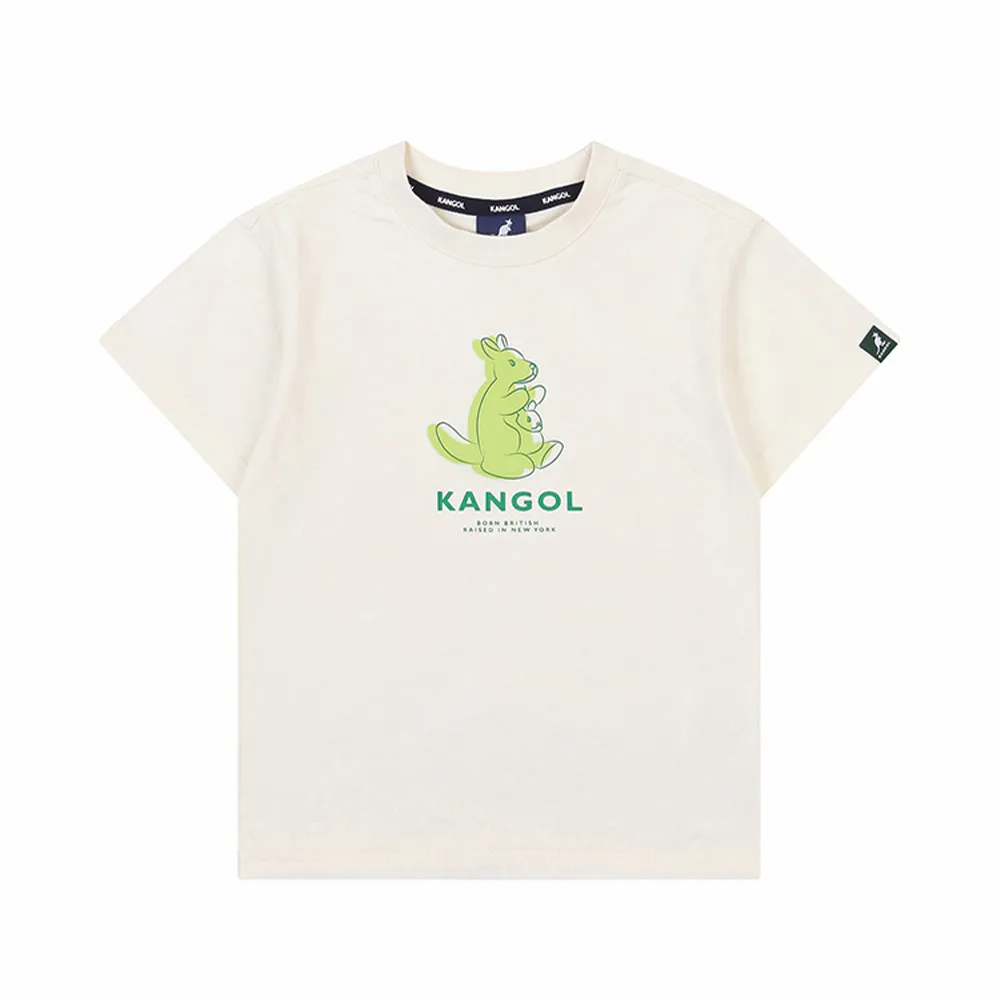 【KANGOL】韓國-KIDS 氣球袋鼠短袖T恤-白色(W23SM401WT)