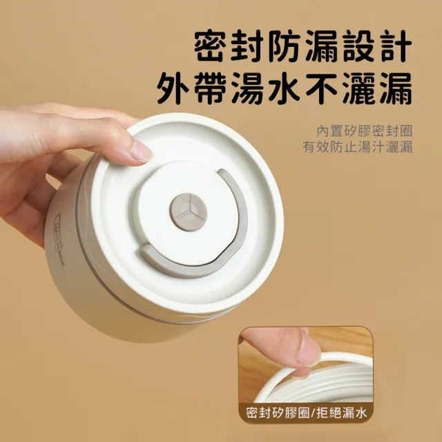 【SUNORO】日式不鏽鋼雙層保溫便當盒 便攜飯盒 餐盒(420ML+550ML+保溫袋)