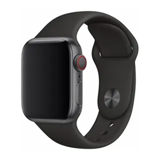 【DEVIA】Apple Watch 矽膠錶帶38/40/41mm共用款-黑色(此為加長版 加量不加價)