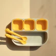 【INUIBEBE】韓國寶寶超吸力三格矽膠餐盤/兒童餐具/學習餐具/矽膠餐具/分隔餐盤/副食品/吸盤(適用微波爐)
