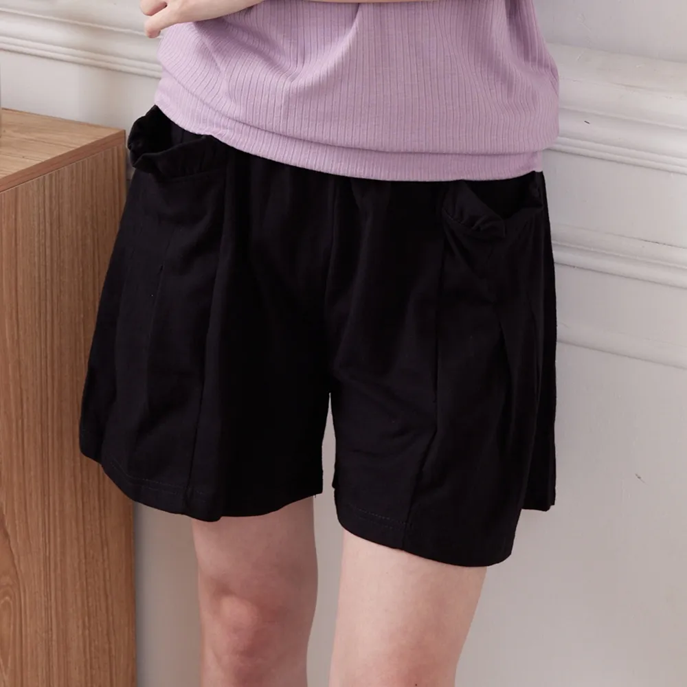 【衣心衣意】日系唯美層次口袋褲2色(黑色 綠色B8066)