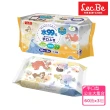 【LEC】日本製口手專用純水99%濕紙巾-迪士尼卡通造型四款可選(60抽x3包入)