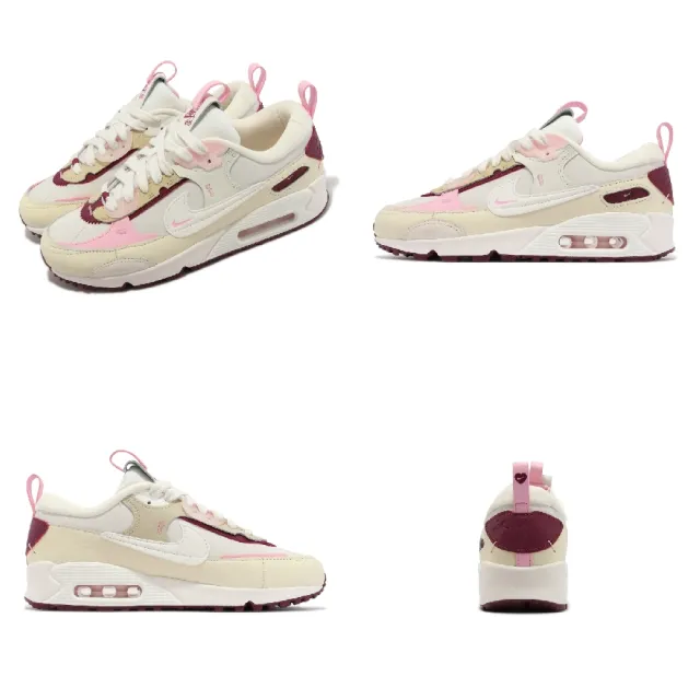 NIKE 耐吉】休閒鞋Wmns Air Max 90 Futura 女鞋米白粉紅氣墊情人節