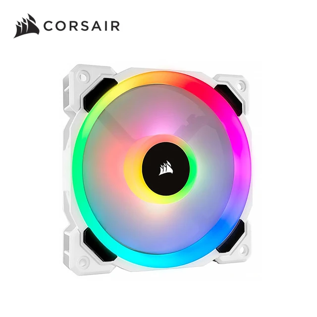 CORSAIR 海盜船 LL120 RGB 120mm 雙光環白色RGB LED PWM 機殼風扇