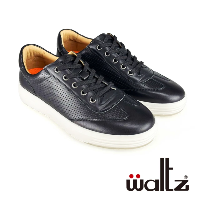 【Waltz】百搭小白鞋 牛皮休閒鞋(522040-02 華爾滋皮鞋)