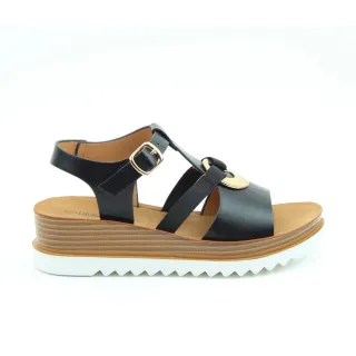 【heavenlyfeet】英國舒適品牌復古皮感仿層皮楔型涼鞋-CARAWAY(白色)