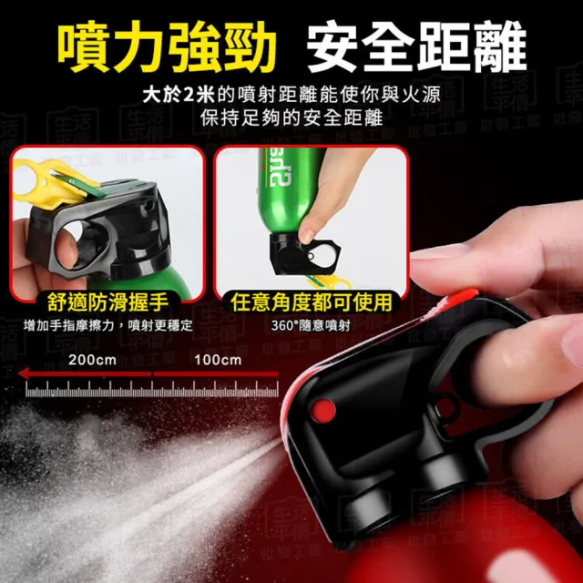 【指選好物】水基型滅火器/車用家用滅火器 2入組(小體積大容量 2米射程 環保無毒 可滅電火)