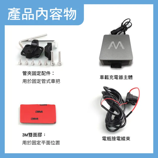 【AMA】M1車載快充座 機車專用 USB TYPE-C雙孔快速充電 支援PD QC協議 USB充電座 極速快充(雙孔設計更方便)