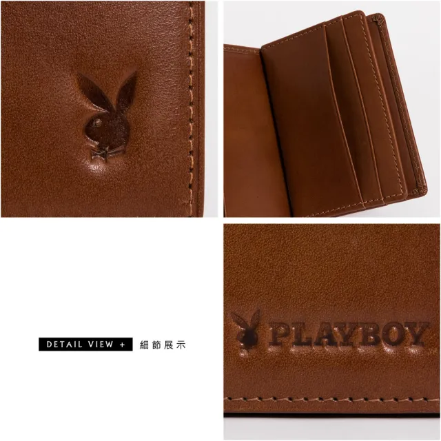 【PLAYBOY】卡片夾 Own系列(咖啡色)