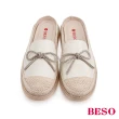 【A.S.O 阿瘦集團】BESO 幻彩鏡面牛軟皮直套休閒穆勒鞋(銀色)