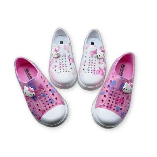 【樂樂童鞋】三麗鷗兒童洞洞鞋-兩色可選(女童洞洞鞋 HelloKitty)