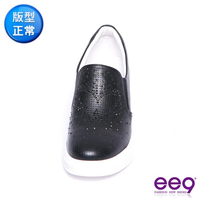 【ee9】迷人視覺微圓頭內增高厚底休閒鞋-黑色-528158  10(內增高休閒鞋)