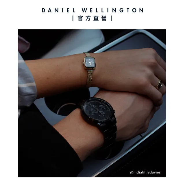 【Daniel Wellington】DW 手錶 Iconic Chronograph 42ｍｍ曜夜黑三眼精鋼錶黑錶盤(DW00100642)
