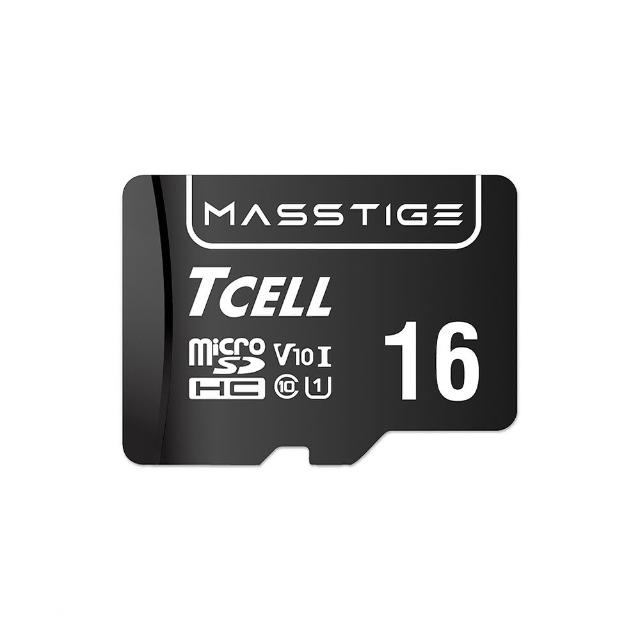 【TCELL 冠元】MASSTIGE C10 microSDHC UHS-I U1 80MB 16GB 記憶卡