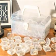 【SW】飾品收納盒 透明方盒 60入(耳環收納 藥丸盒 零件盒)