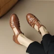【WYPEX】現貨+預購 真皮羅馬涼鞋女 低跟不露趾涼鞋 瑪莉珍(2色)