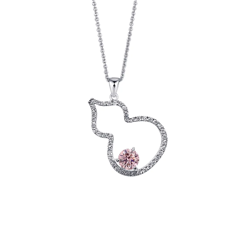 【CTJ】GIA 32分 Faint Pink 18K金 福祿 粉彩鑽石項鍊