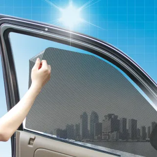 【CARBUFF】車痴玻璃靜電貼 4入/黑色 36x50cm(MH-4016)