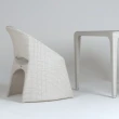 【山茶花家具】戶外椅-白色-人造藤椅/PEKC010WW(陽台椅.庭院椅)