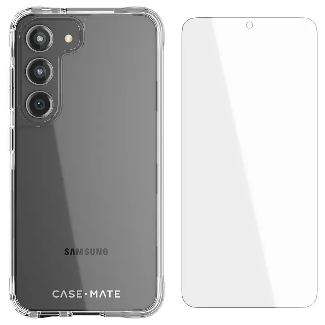 【CASE-MATE】三星 S23 專用 Tough 附贈螢幕保護貼-防摔透明保護殼