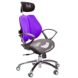 【GXG 吉加吉】雙軸枕 中灰網座  鋁腳/D字扶手 雙背電腦椅(TW-2704 LUA4)